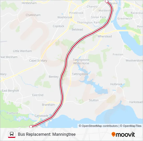GREATER ANGLIA Bus Line Map