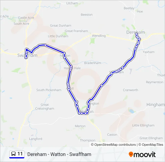 11 Bus Line Map
