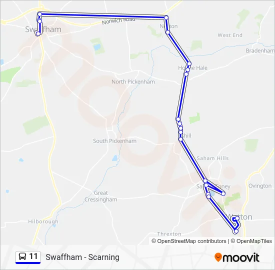 11 Route: Schedules, Stops & Maps - Watton (Updated)