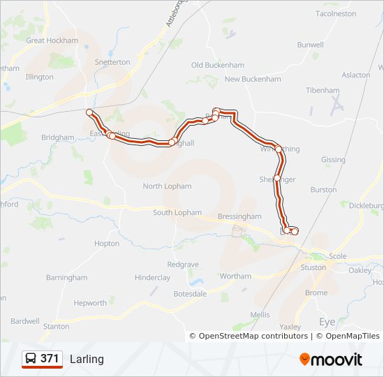 Bus 371 Route Map 371 Route: Schedules, Stops & Maps - East Harling (Updated)