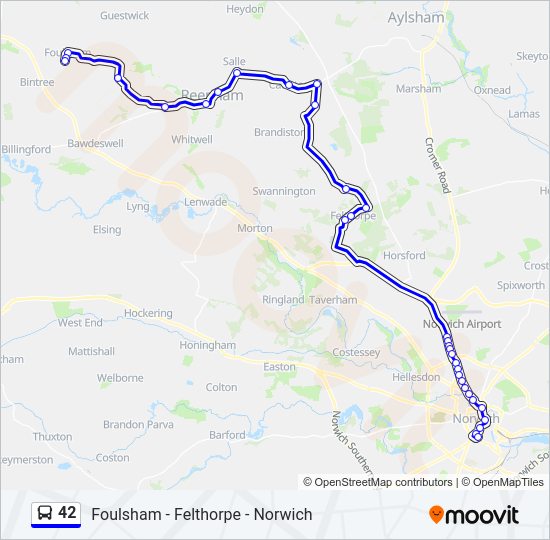 42 Bus Line Map