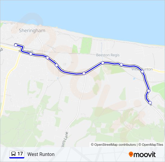 17 Bus Line Map