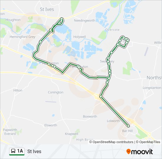 1A bus Line Map