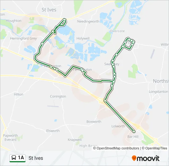 1A Bus Line Map