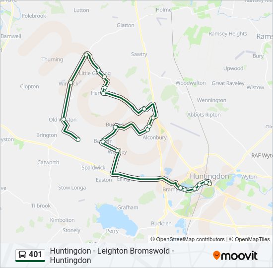 401 Bus Line Map