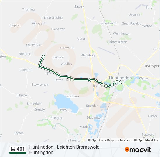 401 Bus Line Map