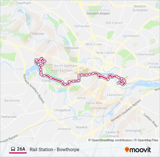 26A Bus Line Map