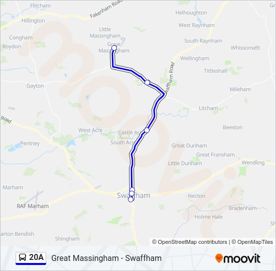 20A Bus Line Map