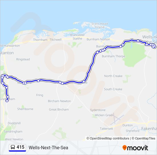 415 Bus Line Map
