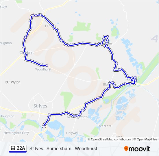 22A Bus Line Map