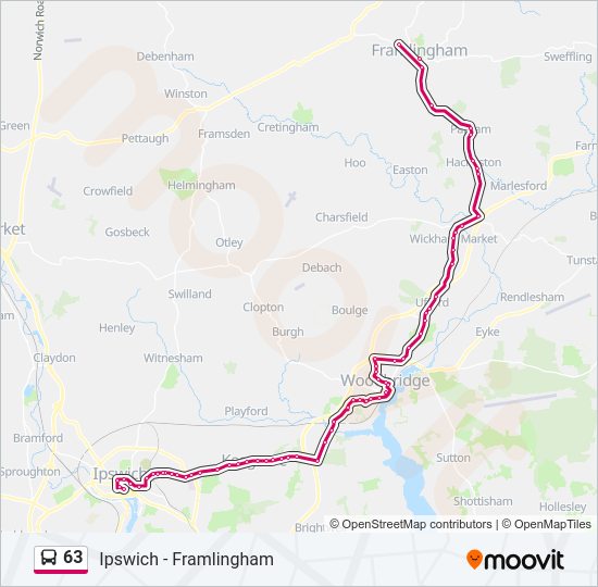 63 Bus Line Map