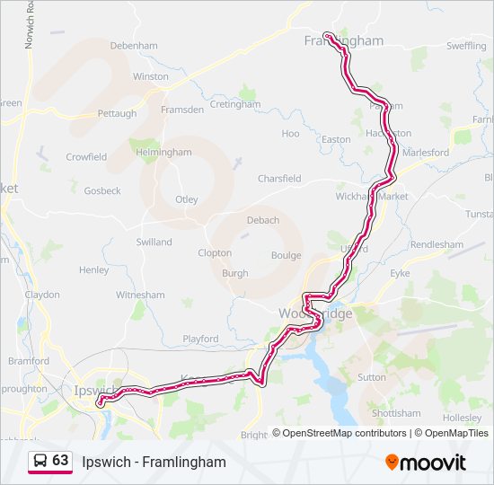 63 Bus Line Map