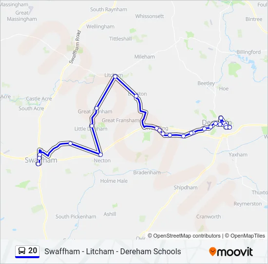 20 Bus Line Map