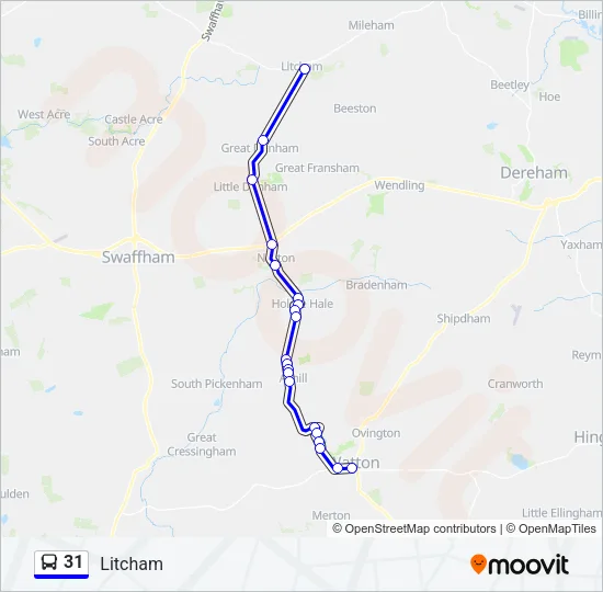 31 Bus Line Map