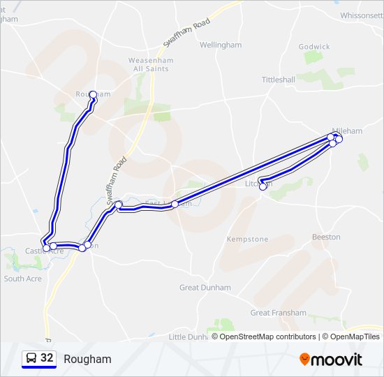 32 Bus Line Map