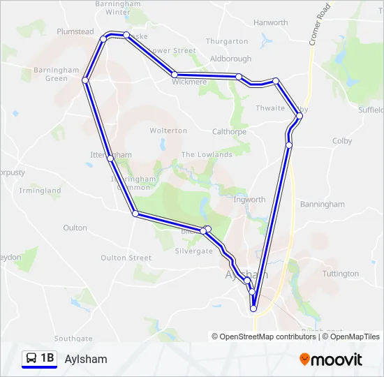 1B Bus Line Map