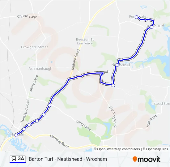 3A Bus Line Map