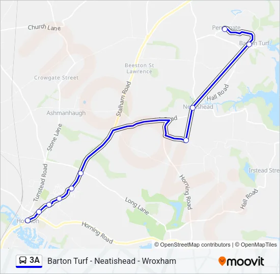 3A Bus Line Map