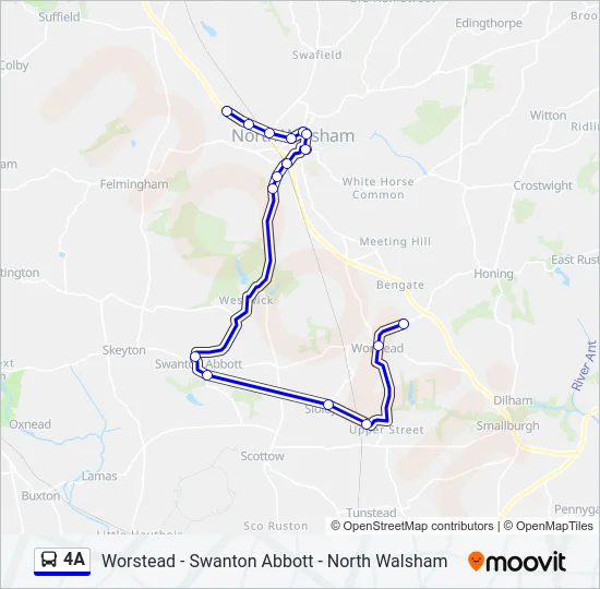 4A Bus Line Map