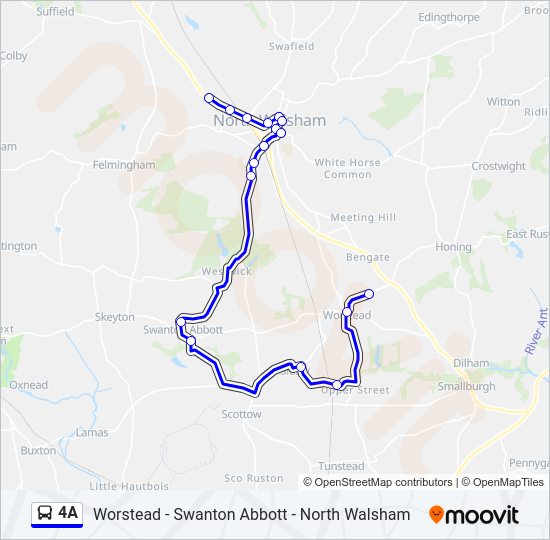 4A bus Line Map