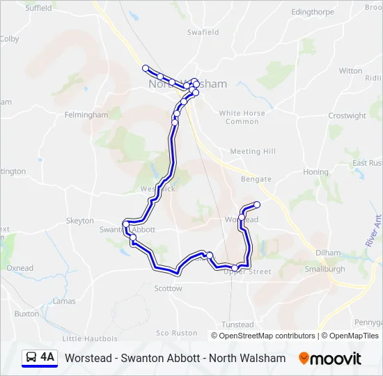4A Bus Line Map