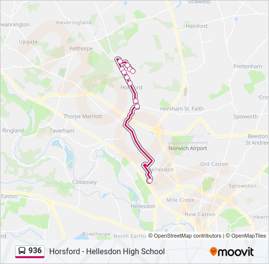 936 Bus Line Map