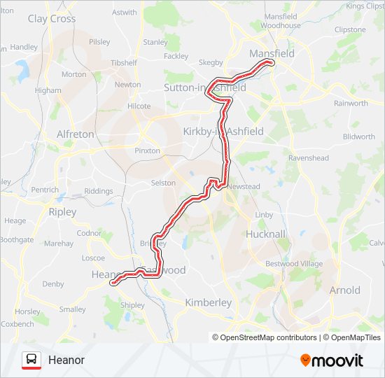 33 bus Line Map