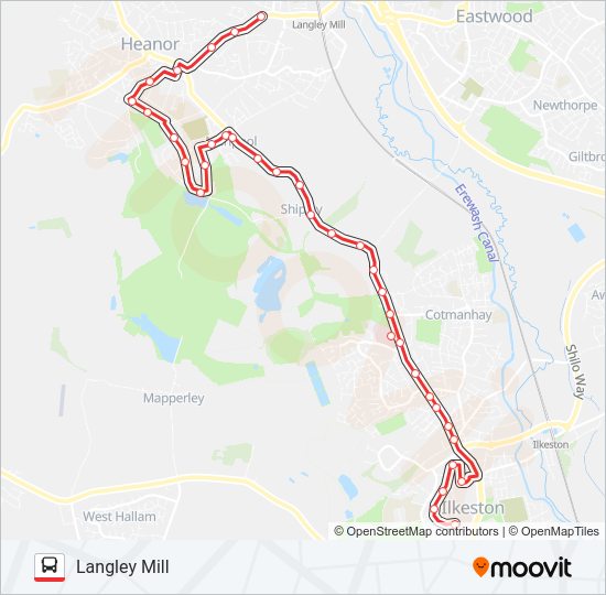 34 Bus Line Map