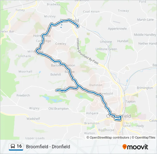 16 Bus Line Map