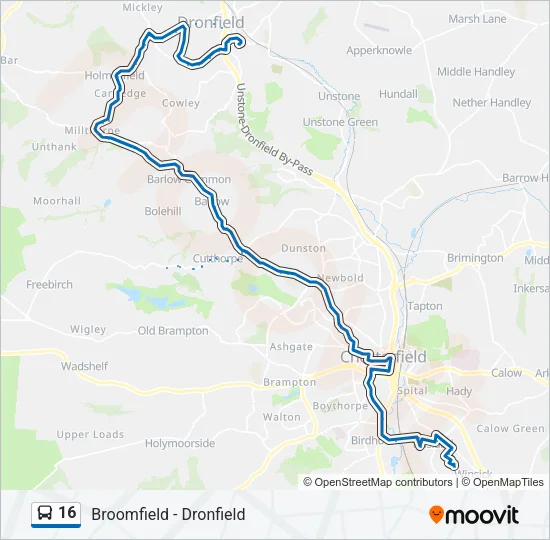16 Bus Line Map