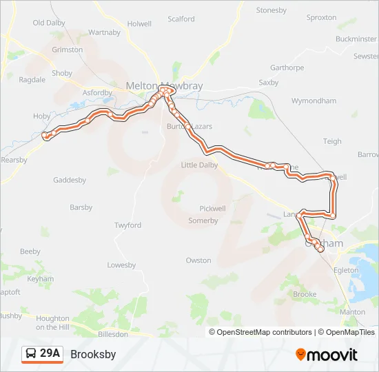 29A Bus Line Map