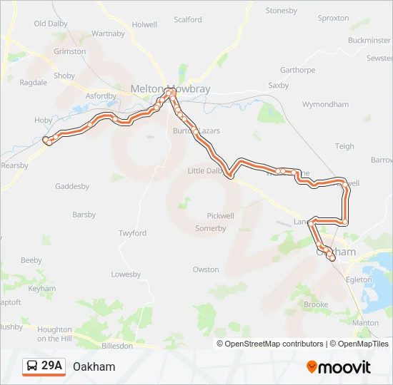29A Bus Line Map