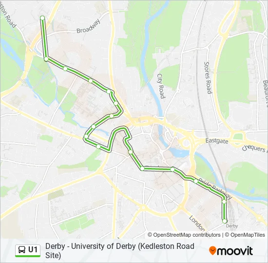 U1 Bus Line Map