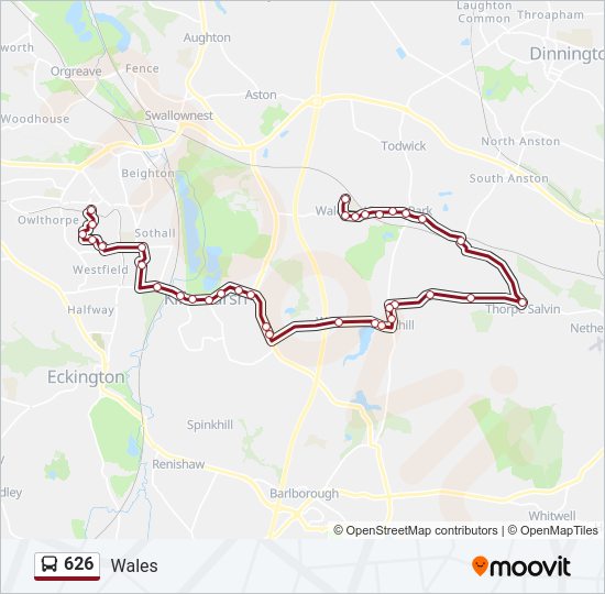 626 Bus Line Map