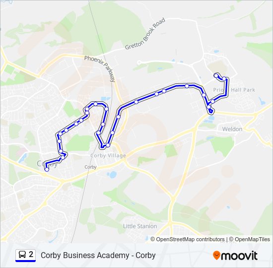 2 bus Line Map