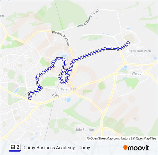 2 Bus Line Map