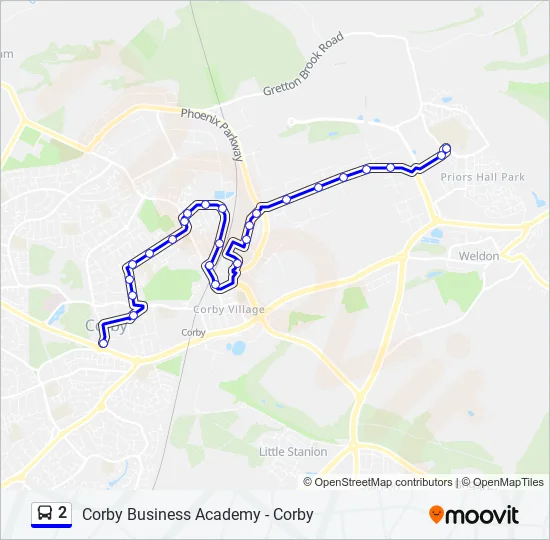 2 Bus Line Map