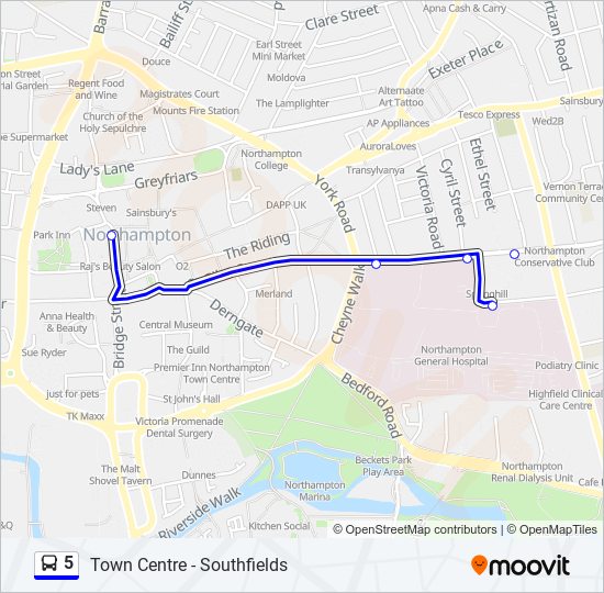 5 bus Line Map