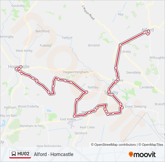 hu02 Route Schedules, Stops & Maps Horncastle (Updated)
