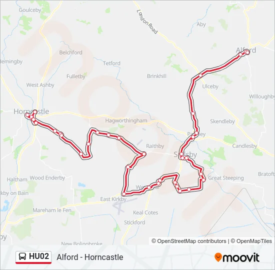 HU02 Bus Line Map