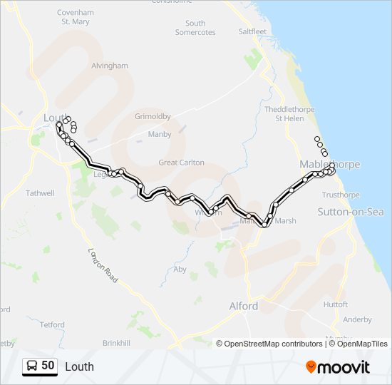 50 Bus Line Map