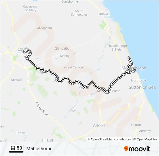 50 Bus Line Map