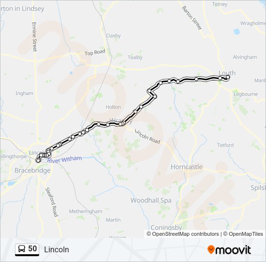 50 Bus Line Map