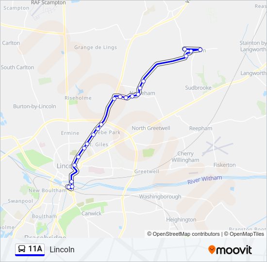 11A Bus Line Map