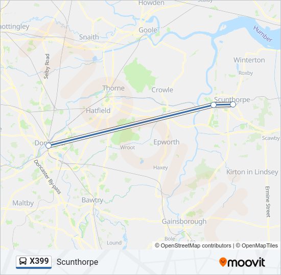 X399 Bus Line Map