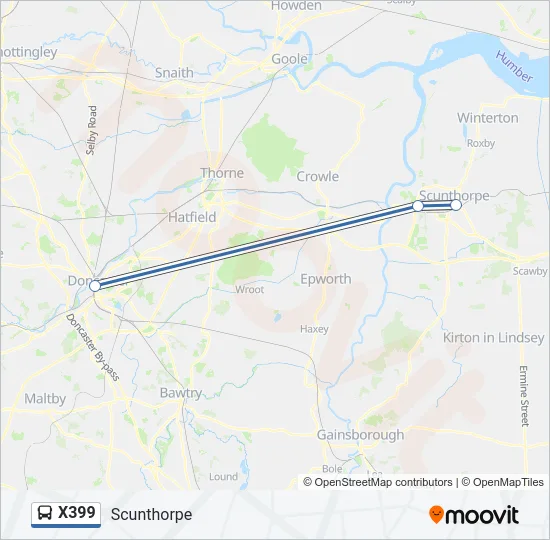 X399 Bus Line Map