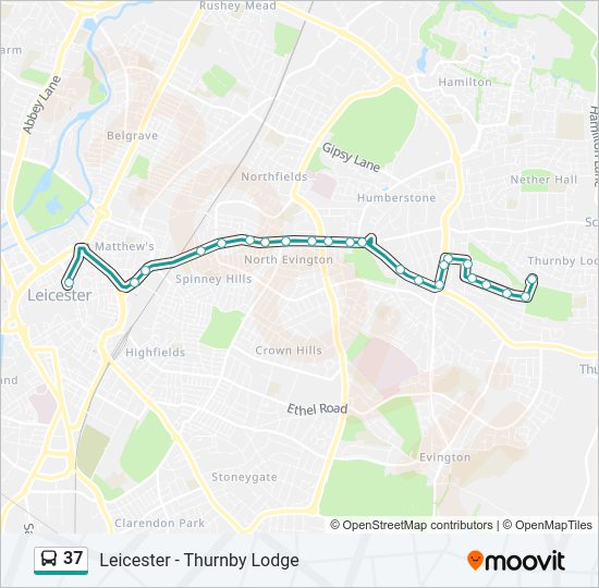 37 Bus Line Map