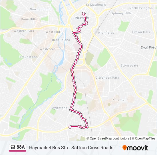 88A bus Line Map