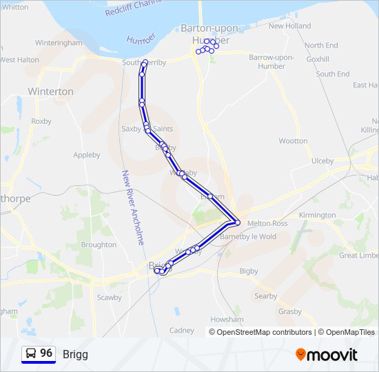 96 Route: Schedules, Stops & Maps - Brigg (Updated)