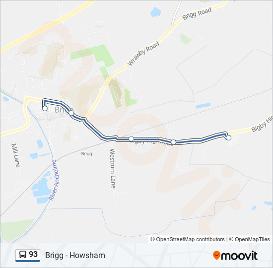 93 Route Schedules, Stops & Maps Brigg (Updated)